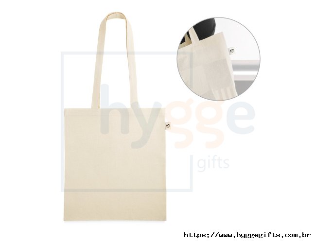 LEON. Sacola 100% algodão orgânico (140 g/m²)