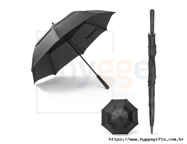 GAVIN. Guarda-chuva de 27.5'' em poliéster 100% reciclado pongee 190T com abertura automática