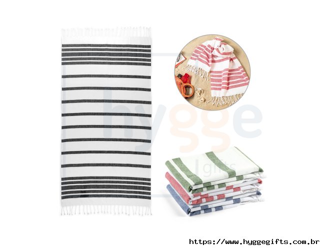 MALLORCA. Toalha de praia em algodão 70% reciclado e poliéster 30% reciclado (180 g/m²)