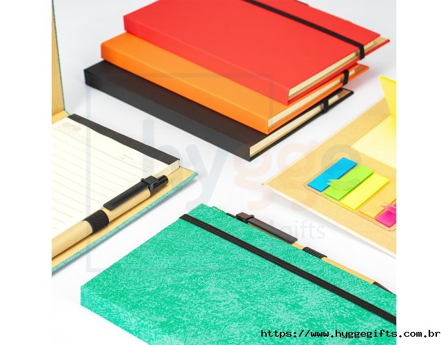 Bloco de Anota��es com Autoadesivos e Caneta