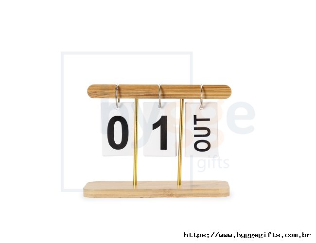 Calendário Permanente Bambu