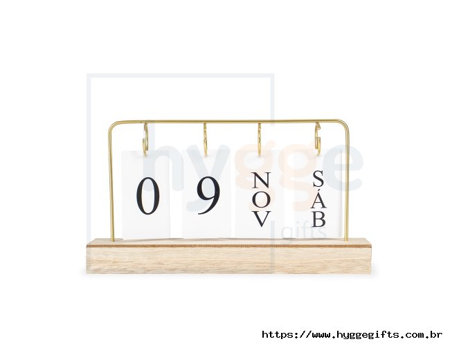 Calendário Permanente MDF com Alça de Ferro