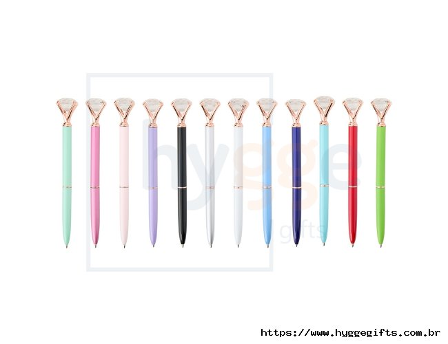 Caneta Metal Diamante