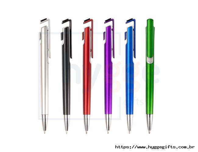 Caneta Pl�stica com Suporte para Celular