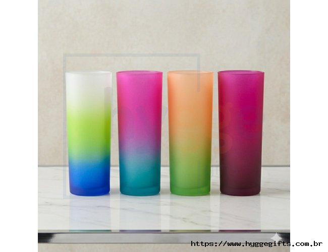 Copo Long Drink  Degrad� Bicolor