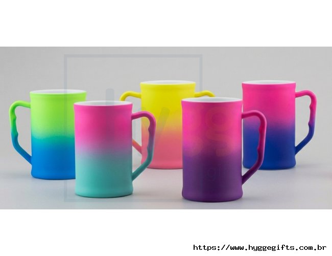 Caneca de Chopp Degrad� Bicolor  500ml