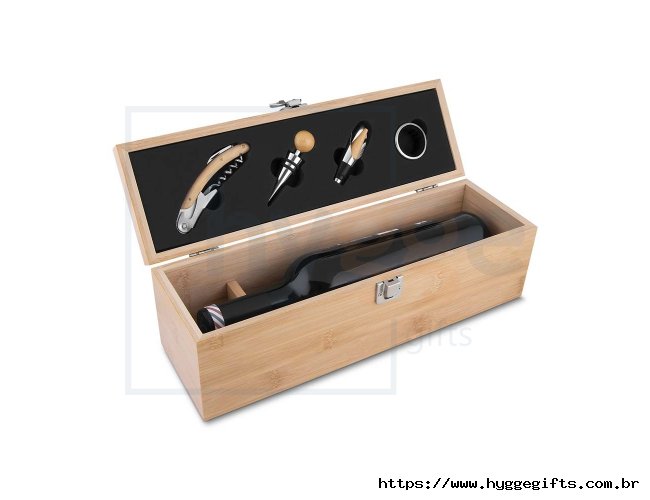 Kit Vinho Bambu 4 Peças