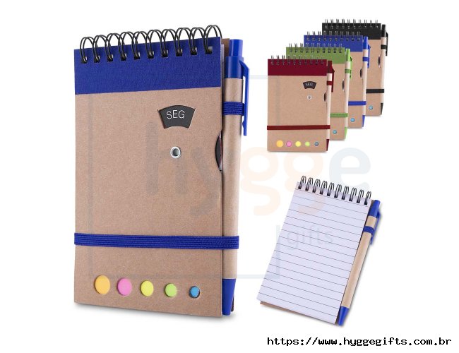 Mini caderno A6 com caneta