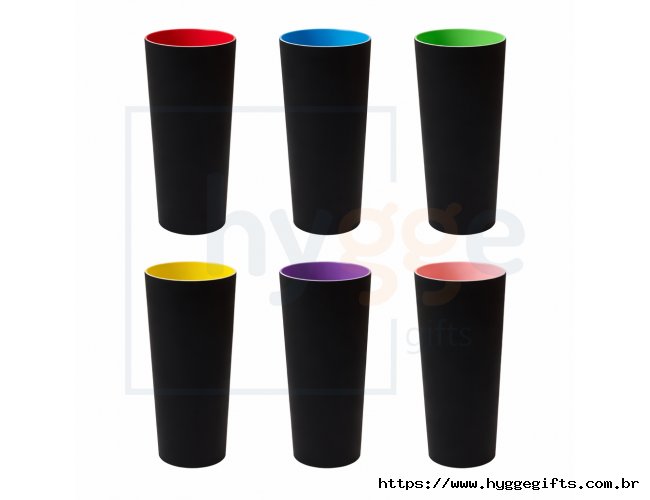 Copo Long Drink Preto Fosco